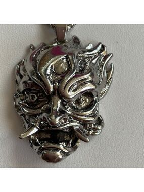 Betsey Johnson Silver Alloy Unisex Samurai Necklace
